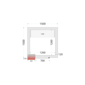 Negativna hladna komora TEFCOLD 1500x1500: Optimalno očuvanje svježih proizvoda, jednostavna instalacija