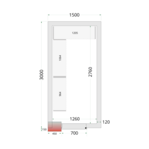 Negativna hladna komora TEFCOLD - 1500x3000 | Optimalna izolacija, praktičnost i kvaliteta.