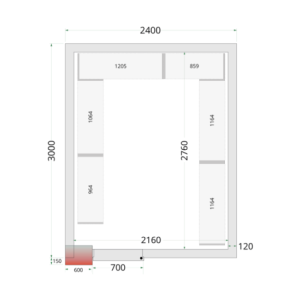 Chambre Froide Négative TEFCOLD - 2400x3000 : Optimalna izolacija, dimenzije prilagođene profesionalcima