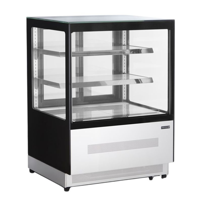 Refrigerated Display Counter 2 Glass Doors Black - 140L TEFCOLD Refrigerated Display Counter 2 Glass Doors Black - 140L TEFCOLD