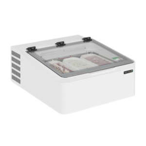 Vitrine Comptoir à Glace - 3 x 5 L de TEFCOLD : Optimalna prezentacija i jednostavan pristup Vitrine Comptoir à Glace - 3 x 5 L