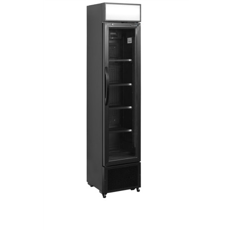 Crni stakleni hladnjak za piće 114 L TEFCOLD LED