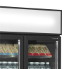 Crni rashladni ormar TEFCOLD - 2 staklena vrata - 535 L