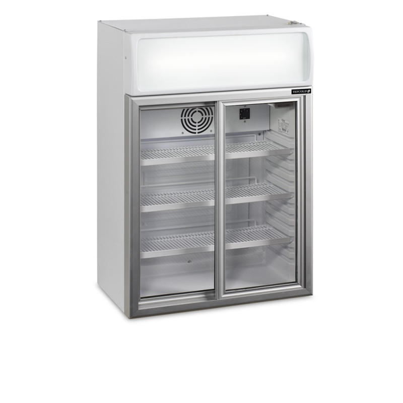 Mini hladnjak TEFCOLD 60L s nadstrešnicom i 2 staklena vrata