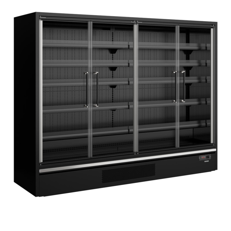 Vitrine Réfrigérée TEFCOLD Noir - 4 Portes Vitres - 1258 L Supermarket Vitrine Réfrigérée TEFCOLD Noir - 4 Portes Vitres - 1258 L Supermarket