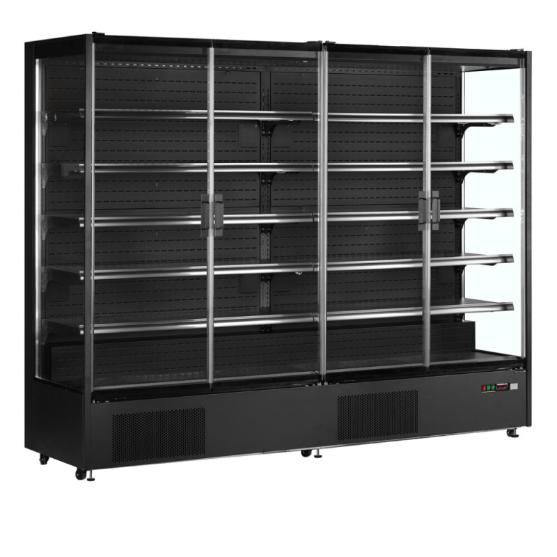 TEFCOLD Black Supermarket Refrigerated Display Case - 1529L TEFCOLD Black Supermarket Refrigerated Display Case - 1529L