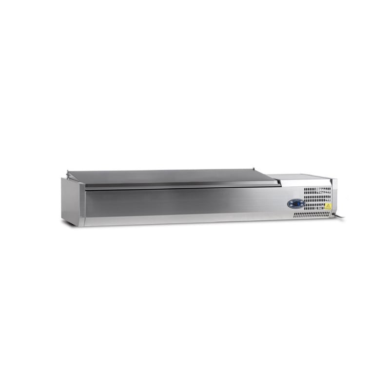 Saladette à Poser Couvercle Inox - Statique - 7 GN 1/3 - TEFCOLD