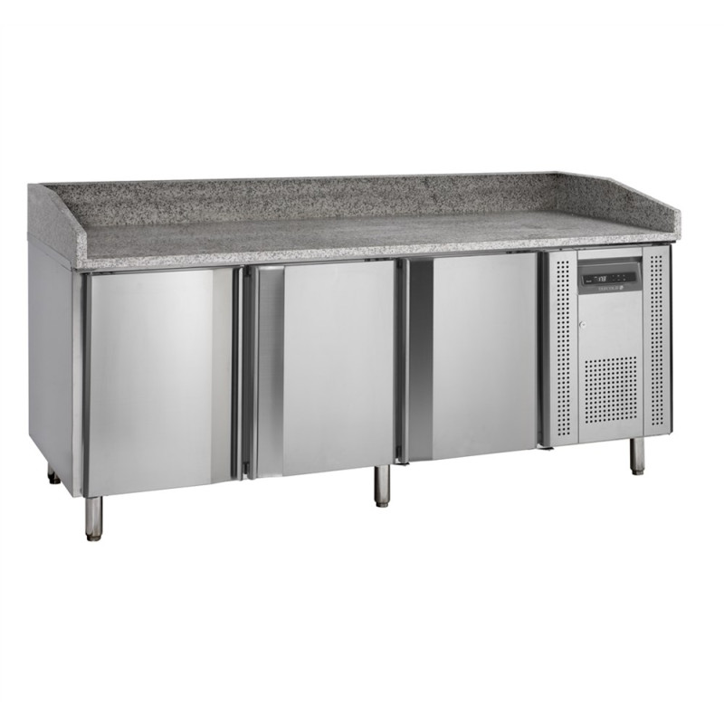 Stainless Steel Pizza Table - 400 x 600 mm - 3 Doors | Brand TEFCOLD Stainless Steel Pizza Table - 400 x 600 mm - 3 Doors | Brand TEFCOLD