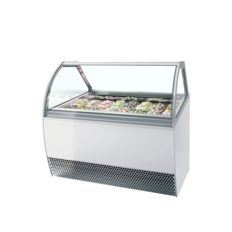 Vitrine za sladoled s ventilacijom - Zakrivljena prednja strana - TEFCOLD
