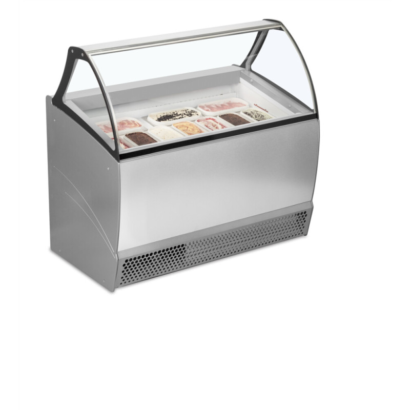 Vitrine à Glace Ventilée TEFCOLD - 10 x 5 L : Présentation élégante et conservation optimale Vitrine à Glace Ventilée TEFCOLD - 10 x 5 L : Présentation élégante et conservation optimale