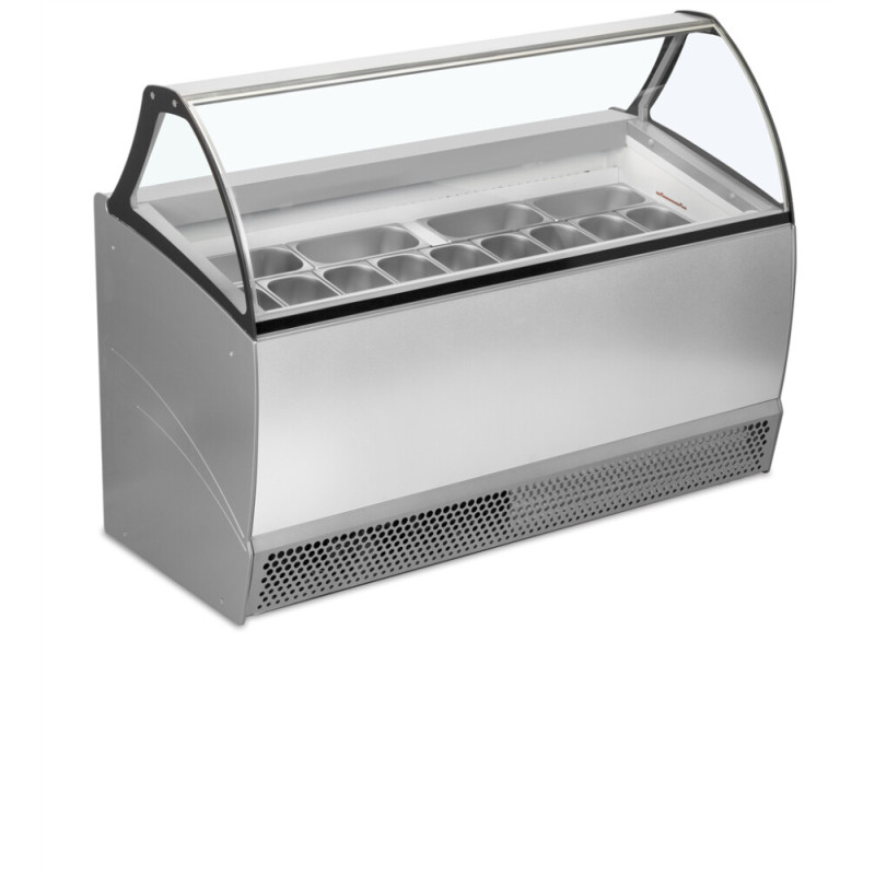 Vitrine à Glace Ventilé 13x5L TEFCOLD Bermuda RV13 - Température uniforme, verre chauffé, éclairage LED, stockage en-dessous | F Vitrine à Glace Ventilé 13x5L TEFCOLD Bermuda RV13 - Température uniforme, verre chauffé, éclairage LED, stockage en-dessous | F