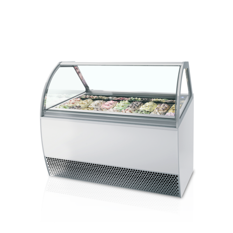 Vitrine za sladoled s ventilacijom, zakrivljena prednja strana - 18 x 5 L - TEFCOLD Millenium LX18: Spektakularna prezentacija v Vitrine za sladoled s ventilacijom, zakrivljena prednja strana - 18 x 5 L - TEFCOLD Millenium LX18: Spektakularna prezentacija v