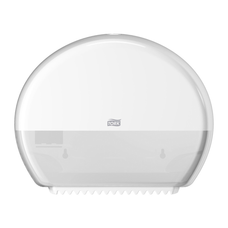 Distributeur Papier Toilette Mini Jumbo Blanc Tork Elevation - Capacité Élevée Distributeur Papier Toilette Mini Jumbo Blanc Tork Elevation - Capacité Élevée