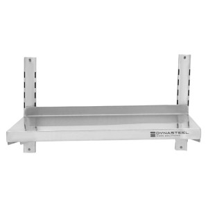 Zidna polica od nehrđajućeg čelika na nosačima - L 600 x P 400 mm - Dynasteel