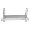 Zidna polica od nehrđajućeg čelika na nosačima - L 600 x P 400 mm - Dynasteel