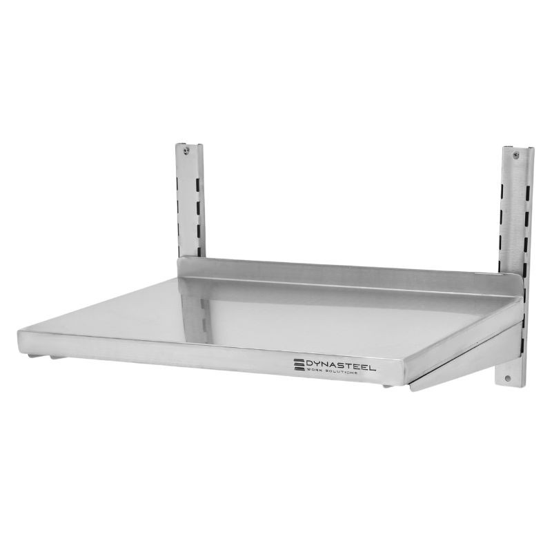 Zidna polica od nehrđajućeg čelika na nosačima - L 600 x P 400 mm - Dynasteel Zidna polica od nehrđajućeg čelika na nosačima - L 600 x P 400 mm - Dynasteel