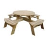 Okrugli drveni piknik stol 2000mm Rowlinson: Robustan i elegantan