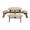 Okrugli drveni piknik stol 2000mm Rowlinson: Robustan i elegantan