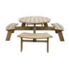 Stol za piknik od drva, okrugli 2000mm Rowlinson: Robustan & Elegantan
