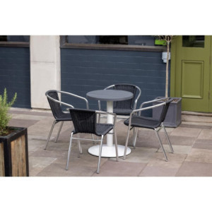Okrugli stolni pladanj od tamnosive aluminijske legure 580 mm Bolero - Moderan stil & otpornost