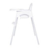 Chaise Haute Bébé Blanc Brillant Bolero - Sécurité et Confort