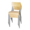 Galvanizirana drvena stolica - Set od 4 Bolero