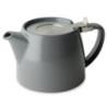 Gray Teapot 500ml FORLIFE - High-quality ceramic, stainless steel tea strainer