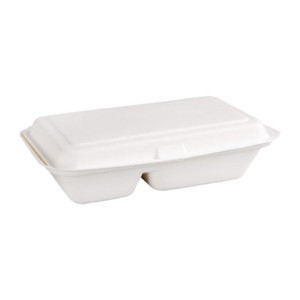 Kutije od bagasa s 2 odjeljka, kompostabilne, 253 mm - paket od 200