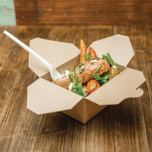 Kutije za hranu od biorazgradivog kartona br. 1 700 ml - Paket od 450 - Vegware Eco