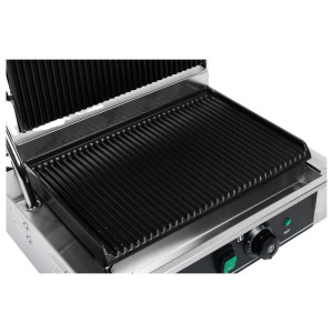 Grill Panini Pro 2200 W Rebrasti 340x220 mm Inox