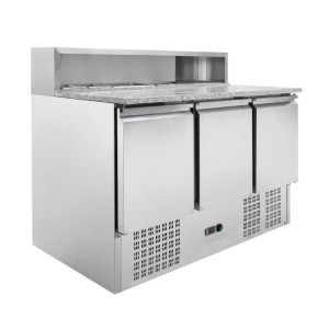 Hladnjak za pizzu - 3 vrata - 8 GN 1/6 posuda - Dynasteel