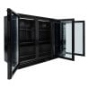 Refrigerated Back Bar 328 L 3 Glass Doors Black
