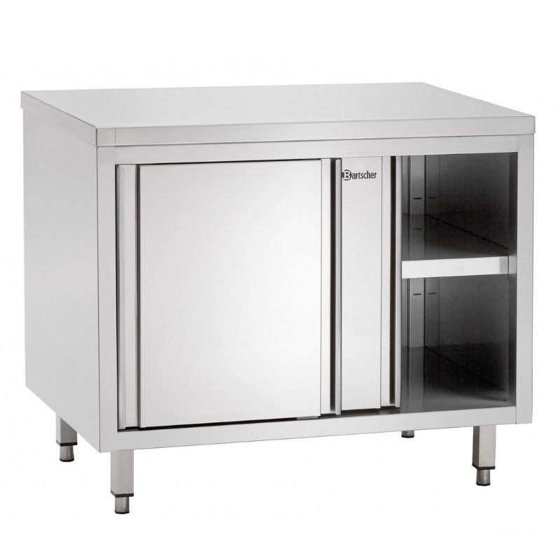 Meuble en Inox avec Portes Coulissantes et Etagère - L 1000 mm - Reconditionné Meuble en Inox avec Portes Coulissantes et Etagère - L 1000 mm - Reconditionné