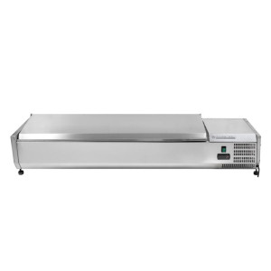 Saladette Hladnjak za postavljanje Poklopac Inox - 7 x GN 1/4 - Dynasteel
