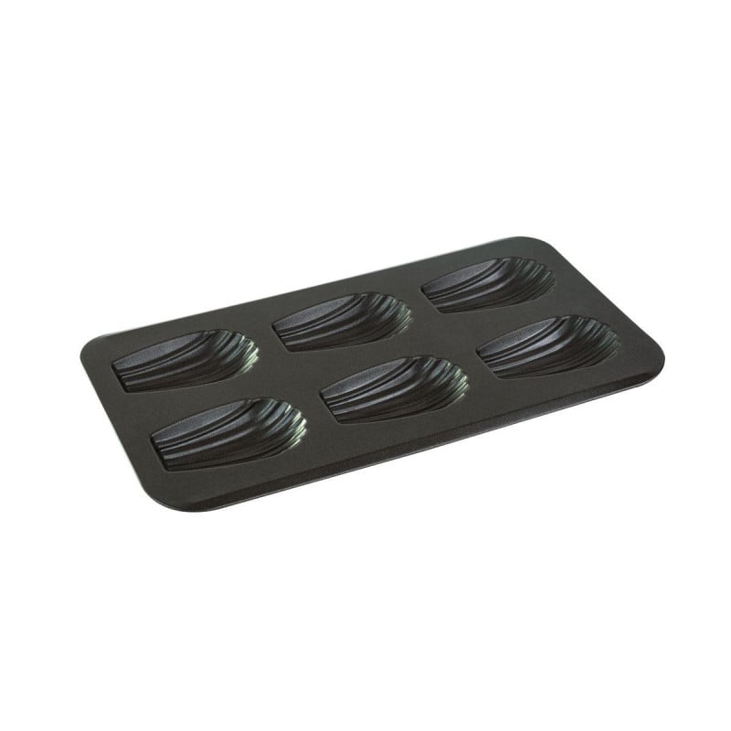 Plaque Antiadhérente 6 Madeleines - Qualité Professionnelle Plaque Antiadhérente 6 Madeleines - Qualité Professionnelle