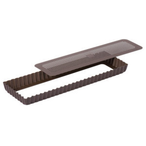 Rebrasti perforirani neprianjajući kalup za pite - 350x110mm