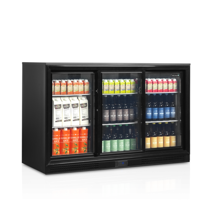 Refrigerated Back Bar 3 Sliding Glass Doors - 278 L from TEFCOLD: Store efficiently with its sliding glass doors Refrigerated Back Bar 3 Sliding Glass Doors - 278 L from TEFCOLD: Store efficiently with its sliding glass doors