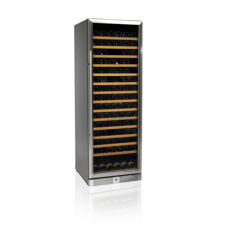 TEFCOLD stainless steel wine cellar - 165 bottles - Contemporary design TEFCOLD stainless steel wine cellar - 165 bottles - Contemporary design