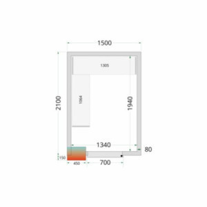 Panneau Chambre Froide 1500x2100x2200mm TEFCOLD: Izolacija 80mm