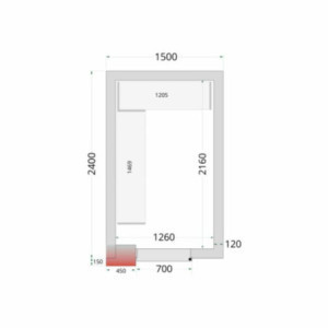 Panneau Hladnjače 1500x2400x2200 - Poliuretanska Izolacija & Jednostavno Sastavljanje