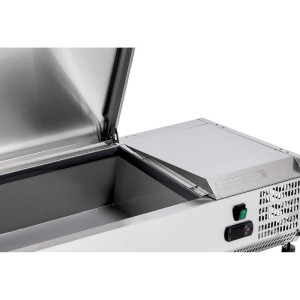 Saladette Hladnjak za postavljanje Poklopac Inox - 3 x GN 1/3 + 1 x GN 1/2 - Dynasteel