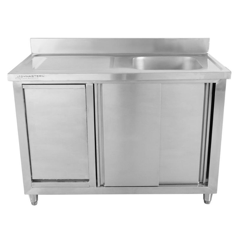 Meuble Plonge 1 Bac avec Dosseret et Poubelle - 1200 x 600 mm - Dynasteel Meuble Plonge 1 Bac avec Dosseret et Poubelle - 1200 x 600 mm - Dynasteel