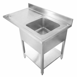 Plonge s perilicom posuđa, stražnjom pločom i policom - 1200 x 700 - Ocjeđivač s lijeve strane - Dynasteel