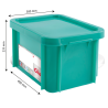 Rectangular Bin 15 L with HACCP Lid - Green - Gilac