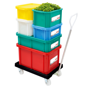 Rectangular Bin 15 L with HACCP Lid - Green - Gilac