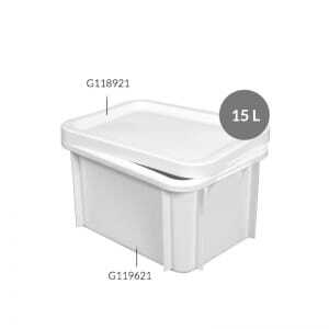 Rectangular Bin 15 L White