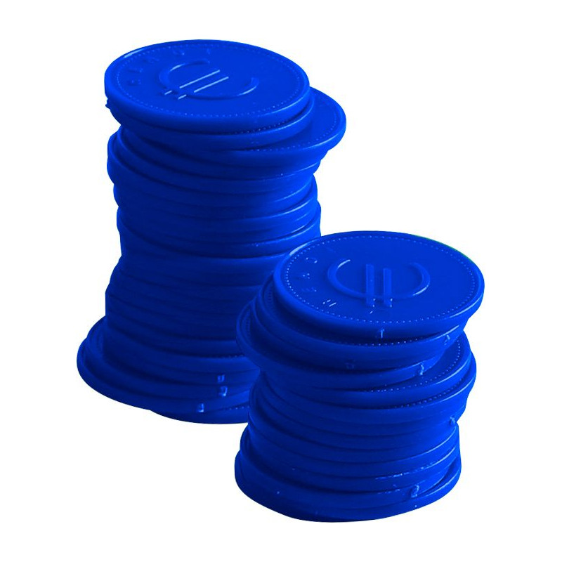 Jetons Bleus - Lot de 100 Jetons Bleus - Lot de 100