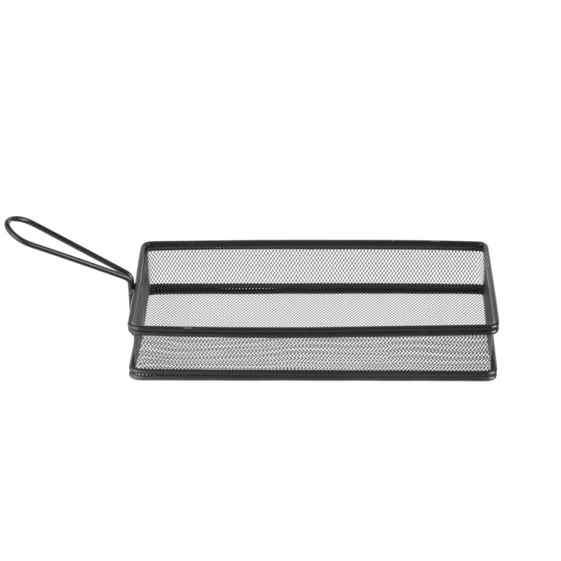 Mala crna minijaturna košarica za pomfrit - 255 x 135 mm Mala crna minijaturna košarica za pomfrit - 255 x 135 mm