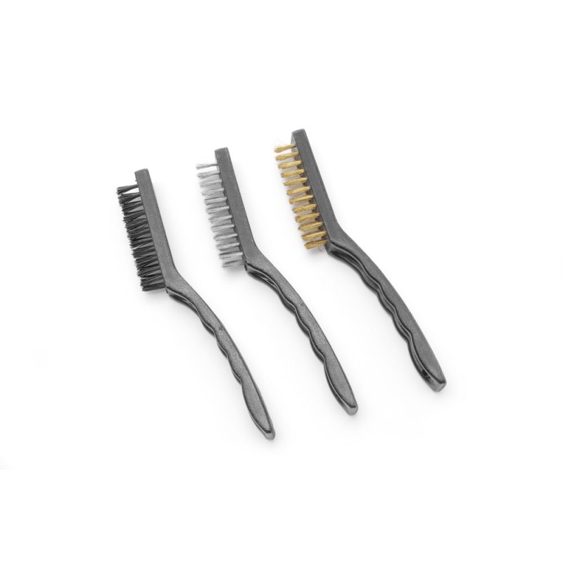 Set of narrow metal brushes - 3 pieces - Brand HENDI - Fourniresto Set of narrow metal brushes - 3 pieces - Brand HENDI - Fourniresto