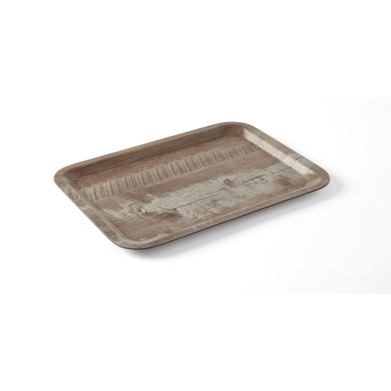 Plateau de Service en Mélamine Imprimé Bois Foncé - 350 x 240 mm Plateau de Service en Mélamine Imprimé Bois Foncé - 350 x 240 mm